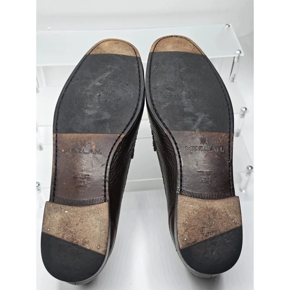 Johnston & Murphy Loafer Shoe's Men's Size 11 M Black Leather Moc Toe Slip On